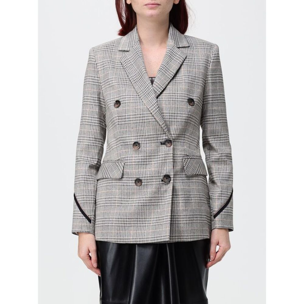 Hanita Women Hanita Double-Breasted Houndstooth Rayon-Blend Blazer